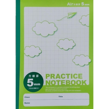 ナカバヤシ　エアー学習帳Ｂ５　５ｍｍ方眼グリーン