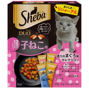 シーバ　デュオ　１２ヶ月までの子ねこ用　香りのまぐろ味セレクション　２００ｇ