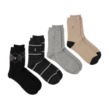 【福袋】ハッシュパピー　メンズ　ハーフ丈ソックス　４足組