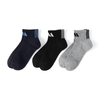 男児　ａｄｉｄａｓ　レッグ部柄ショート丈ソックス　３足組