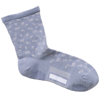 婦人花柄すべり止め付き足裏メッシュ