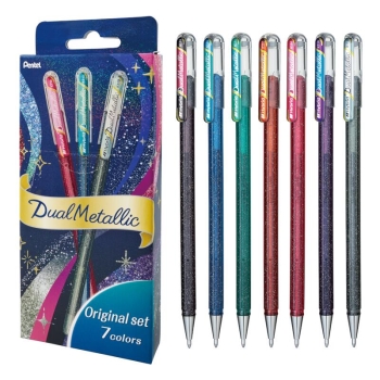 ぺんてる　ボールペン　ＤｕａｌＭｅｔａｌｌｉｃ　オリジナルセット（ボールペン　７色）