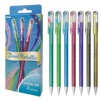 ぺんてる　ボールペン　ＤｕａｌＭｅｔａｌｌｉｃ　ファンタジーセット（ボールペン　７色）