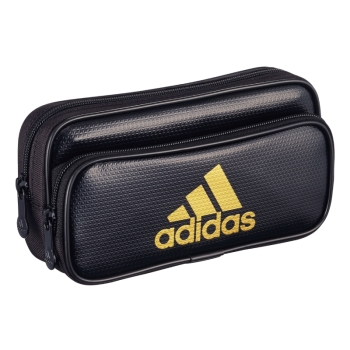 アディダスペンケース　総合皮タブルポケット　黒金