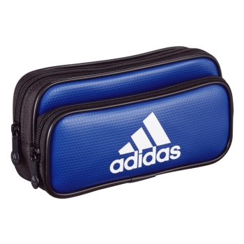 アディダスペンケース　総合皮タブルポケット　青白