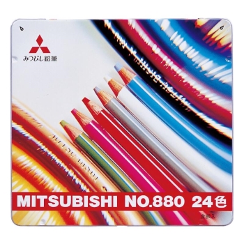 三菱鉛筆　色鉛筆ワイド　２４色