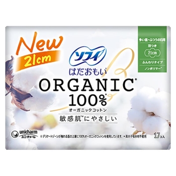 ソフィはだおもいオーガニック２１０羽つき１７枚