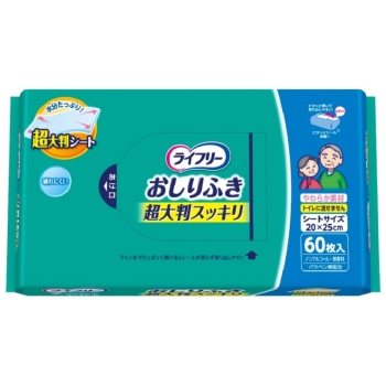 ライフリーおしりふき超大判スッキリ６０枚