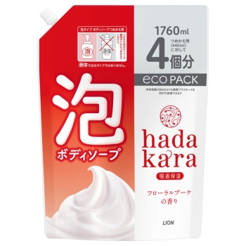 ハダカラ　泡ボディソープ詰替フローラル１７６０ＭＬ