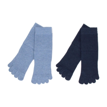 メンズソックス　５本指無地ハーフ丈ソックス　２足組