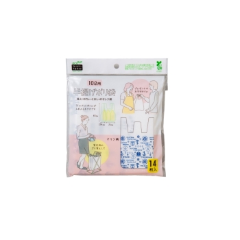 手提げポリ袋　１０Ｌ用　１４枚　マリン柄