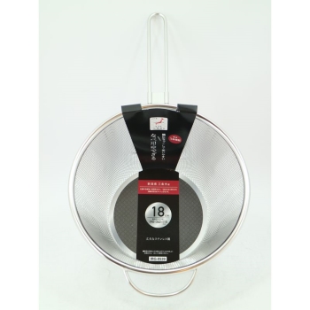 日本製　なべ用　ゆで揚げざる　１８ｃｍ