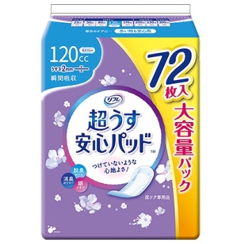 リフレ　超うす安心パッド　大容量　１２０ＣＣ　７２枚