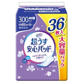リフレ　超うす安心パッド　大容量　３００ＣＣ　３６枚