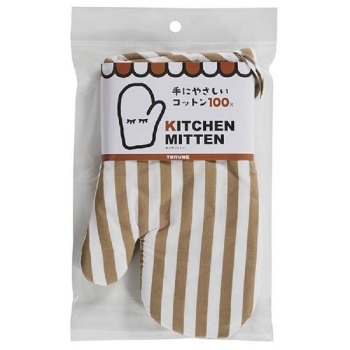 キッチンミトン　ストライプ　ベージュ