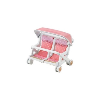 エポック社　シルバニアファミリー　ふたり乗りベビーカー　カ－２１４