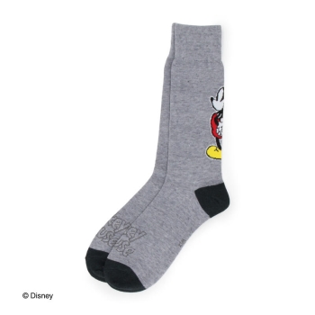ディズニー　ミッキーバックスタンダード柄　クルー丈ソックス