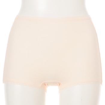 いつもの肌着【日本製】立体設計リブ素材　一分丈ショーツ　２枚組＜はきこみ丈ふかめ＞