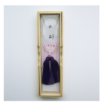 女性用　珠数　片手水晶仕立て　正頭房紫