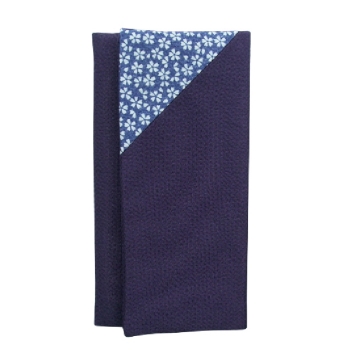 珠数袋ちりめんさくら小紋紙箱入パープル