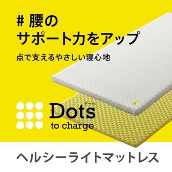 【ｎｉｓｈｉｋａｗａ睡眠Ｌａｂｏ】ドッツ　ライトマットレス上に敷くタイプＤ　腰をサポートしたい方