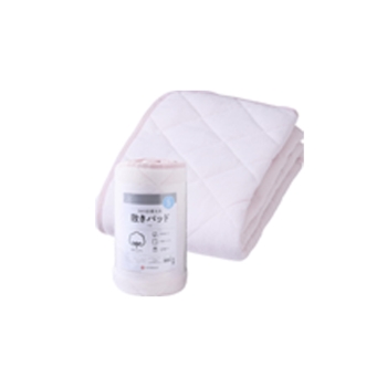 西川の敷パッド　ダブルサイズ　シンカーパイル素材で吸水性が良く、優しくさらりとした肌触り