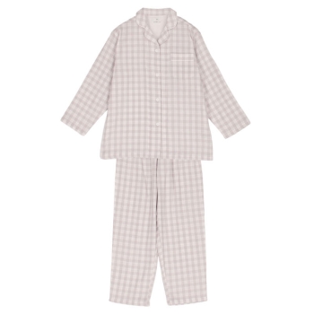 婦人　二重ガーゼ格子　シャツパジャマ／セブンプレミアムライフスタイル