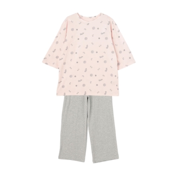 ボディクーラー　婦人天竺７分袖フルーツ柄Ｔルームセット