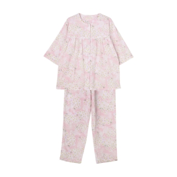 宇野千代　婦人楊柳ぼかし桜丸首シャツ