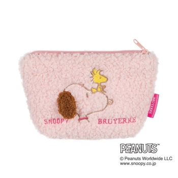 スヌーピー meets ブリュイエール　モコモコポーチ　２個