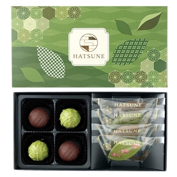 ＨＡＴＳＵＮＥ　宇治抹茶トリュフ＆茶の葉ショコラ　８個