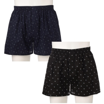 紳士　ドット・幾何柄プリントトランクス　２枚組／セブンプレミアムライフスタイル