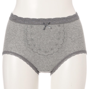 杢調　ボーダー柄ショーツ＜はきこみ丈ふかめ＞