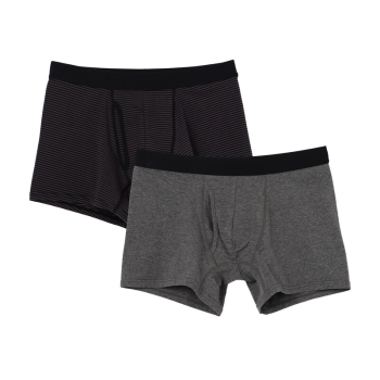 紳士　無地＆ボーダー柄　ボクサーブリーフ ２枚組／セブンプレミアムライフスタイル