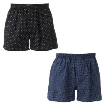 紳士　幾何学柄　布帛トランクス　２枚組