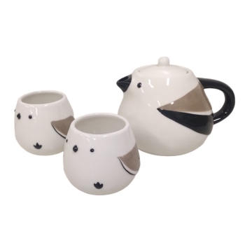 ティーセット　シマエナガ親子