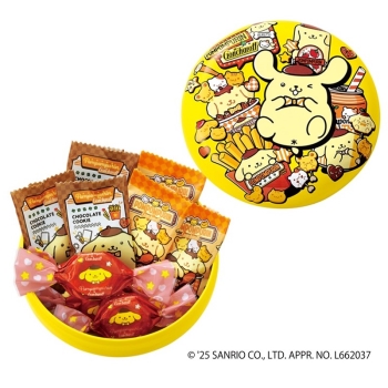 サンリオキャラクターズ×ゴンチャロフ　ポムポムプリン マカロン缶　１０個