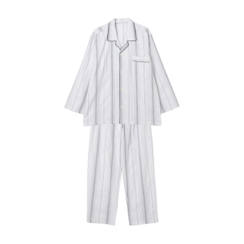 ボディクーラー　紳士　パナマサッカーストライプ　長袖シャツパジャマ／セブンプレミアムライフスタイル