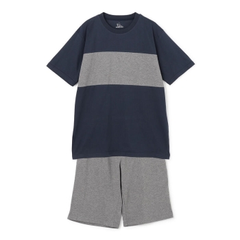 ボディクーラー　紳士　冷感天竺無地　半袖ルームセット／セブンプレミアムライフスタイル