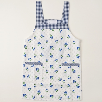 女児チェリー柄エプロン