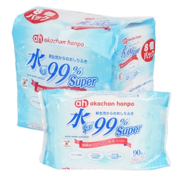 水９９％　ＳＰ　おしりふき　９０枚×８個パック