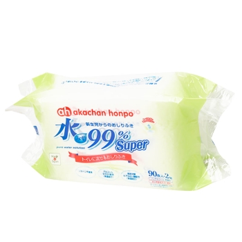 水９９％　ＳＰ　トイレに流せるおしりふき　９０枚×２個