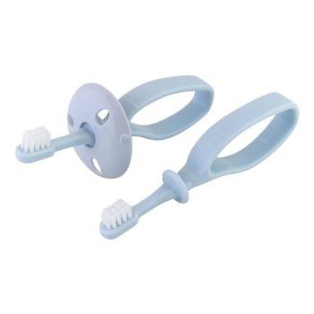 リング状グリップで持ちやすい乳歯ブラシ　ブルー