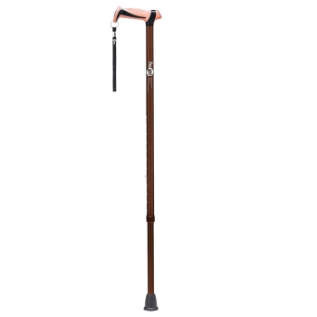 伸縮　ヒューゴステッキ　ブラウン