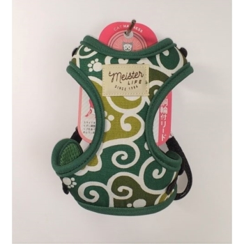 キャットソフティハーネスリードカラクサ緑