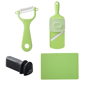 京セラ　キッチン調理小物４点セット　ナチュラルグリーン