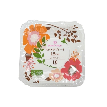 スクエアプレートフラワー　ＰＫＯＲ　１５ｃｍ１０Ｐ