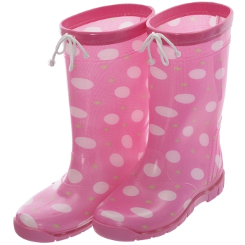 カレンジュニア　女児水玉柄レインブーツ