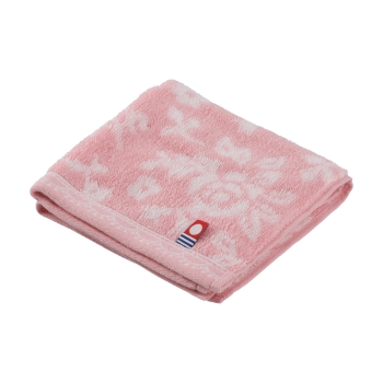 伊澤タオル　今治タオルハンカチ　フラワー柄ピンク