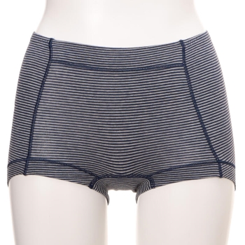 らくボーダー柄ボクサーショーツ＜はきこみ丈ふかめ＞